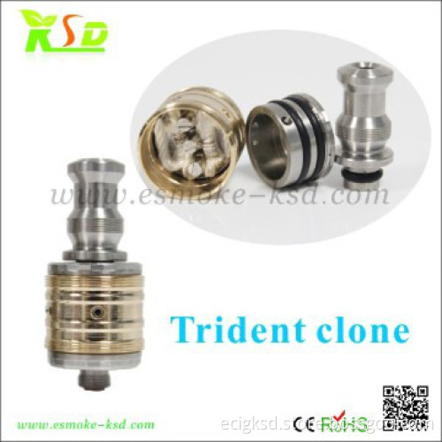 adjustable airflow and stainless steel material trident clone atomizer